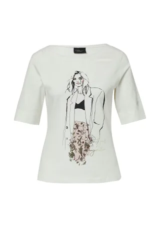 s.Oliver BLACK LABEL - T-Shirt creme - Gr. - 46