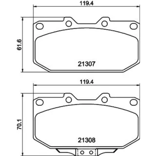 Hella Bremsbel?ge vorne Nissan Subaru Toyota