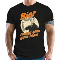 RAHMENLOS® T-Shirt für den Bier-Liebhaber: Bier, immer eine gute Idee