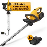 STIGA GARDEN Akku-Heckenschere HT 300e, (Set, Inkl. 2x 20 V (2 Ah) Akku, Schutzhülle, Wandhalterung und Ladegerät), 54 cm Schnittlänge