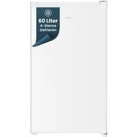 homeX Gefrierschrank FS1016-W, 85 cm hoch, 47.5 cm breit, 60 Liter, Tiefkühlschrank klein, Freezer, 4-Sterne Gefrieren, leise