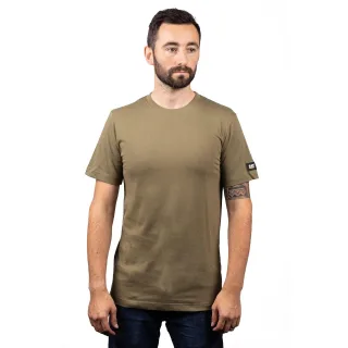 Caterpillar Essentials Kurzarm-Baumwoll-Herren T-Shirt in Grün