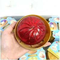 OLi Jumboball Realistisches Glitzer Knödel-Quetschspielzeug mit Bambus-Dampfgarer, Stressabbau-Spielzeug Dumpling-Squishy