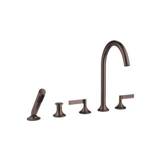 Dornbracht Wannen-Fünflochbatterie für Wannenrandmontage VAIA 27522819 Dark Bronze gebürstet,2752281 27522819-43