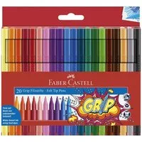 Faber-Castell Filzstift Faber-Castell Grip Colour Marker Filzstift - 20er Etui