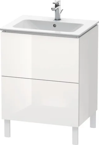Duravit L-Cube Waschtischunterbau bodenstehend Weiß Hochglanz 620x481x704 mm - LC662508585 LC662508585