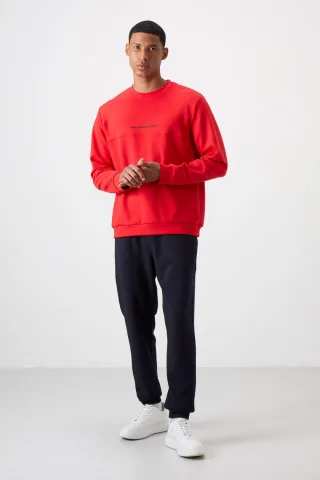 Bedrucktes Fleece-Sweatshirt- und Hosen-Set