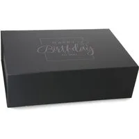 ideas in Boxes Geschenkbox Happy Birthday Geschenkkarton, Premium Magnetbox, Geschenkverpackung für Geburtstag mit Schriftzug