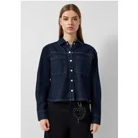 QS Hemdjacke Bluse Denim-Overshirt