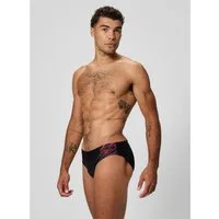 Speedo Badeslip Speedo Herren Medley Badehose mit Logo 8-09739003 Schwarz/Rot