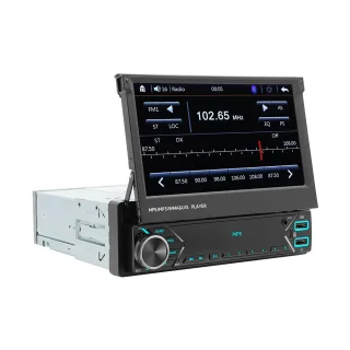 7 Inch Single Din Retractable Touchscreen Car Stereo Bluetooth 5.1 MP5 Player Mirror Link USB FM Radio Universal Multime