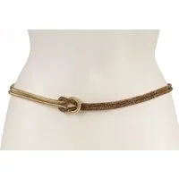 Cassandra Accessoires Kettengürtel Damen Taillenkette Hüftkette Gold - mit Knoten-Design und Strass
