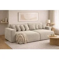Kaiser Möbel Schlafsofa, Cordstoff Poso, PIANO DOUBLE, Große Liegefläche, Tiefe Sitzfläche, Cordstoff mit markanter Struktur