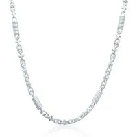 Tony Fein Silberkette Monte Carlo Kette 6 mm 925er Sterling Silber Massiv, Made in Italy für Damen und Herren
