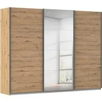 OTTO home Schwebetürenschrank Kleiderschrank Schrank Schlafzimmerschrank Garderobe AGORDO (Breiten 203/271/315/360 cm in drei Griff-Farben - NEU: Farbe SCHWARZ) Top Innenausstattung, in 4 Breiten und 2 Höhen MADE IN GERMANY