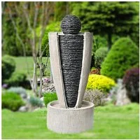 Köhko Gartenbrunnen Trophäe mit LED-Beleuchtung Wasserspiele für Outdoor + Indoor