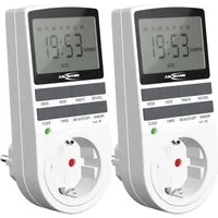 ANSMANN AG Funksteckdose 2x digitale Wochenzeitschaltuhr, LCD-Display 3680W, 10 Schaltzeiteiten