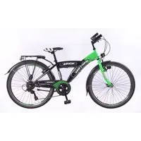 T&Y Trade Cityrad 26 Zoll Kinder Jungen City Fahrrad Rad Bike Cityrad MISTRAL GRÜN, 6 Gang Shimano, Kettenschaltung, Gepäckträger, STVO Licht, 6 Shimano Gang, Seitenständer