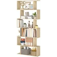 VASAGLE Bücherregal, 1-tlg., Standregal, Büroregal, 6 Fächer, Holzwerkstoff, 70x191x24cm (BxHxT)