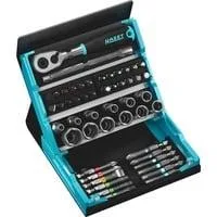 SmartCase Bit-Satz 2200SC-2, 50-teilig schwarz/blau, 1/4", mit Umschaltknarre