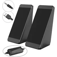 Bolwins G69C tragbar PC Lautsprecher boxen über 3.5mm für PC Laptop Notebook PC-Lautsprecher 2,0 (kabelgebunden, 6 W, Plug & Play, USB-Stromversorgung, Lautstärkeregelung)