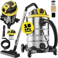 monzana Industriesauger, Nass &- Trockensauger 1200W Blasfunktion 30L Behälter 1000W Steckdose