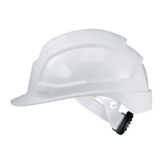 uvex pheos C-WR Schutzhelm mit Lüftung - mit Drehradsystem - langer Schirm weiß 51 cm - 61 cm - 9771030
