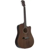 Red Hill Westerngitarre, AF-386CE Elektroakustische Westerngitarre Hand Rubbed Dark Brown Cutaway Mahagoni-Korpus Okoume-Hals Composite-Griffbrett 20 Bünde Tonabnehmersystem Integriertes Stimmgerät, Westerngitarren, Dreadnought Gitarren, Elektroakust