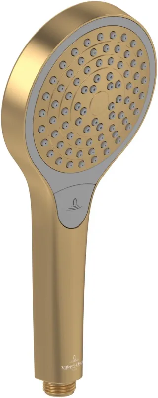 Villeroy & Boch Handbrause mit drei Strahlarten Verve Showers 114x249x62mm Rund Brushed Gold TVS10900100076