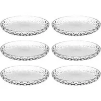 LEONARDO Dessertteller Cucina Optic, (6 St), Teller Set, Glas, Ø 18 cm