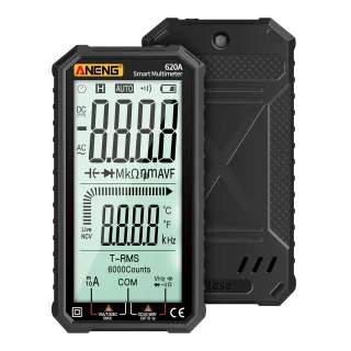 ANENG 620A 4.7-inch Large LCD Screen Automatic + Manual Intelligent True RMS Digital Multimeter Resistance Diode Capacit