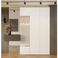 Raumhirsch Furniture Schuhschrank Garderobenschrank für Flur und Eingangsbereich (Kleiderschrank sowie Schuhschrank im SET) verschiedene Farben