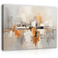 Wallarena Leinwandbild Art Deco Abstrakt Modern Natur Schlafzimmer, Wohnzimmer 100x70 cm, Art Deco, 100 x 70 cm