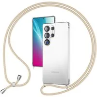 Nalia Smartphone-Hülle Samsung Galaxy S25 Ultra 17,5 cm (6,9 Zoll), Hangit / Klare Umhängehülle / Verstellbares Handyband / 160cm Kette