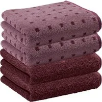 Erwin Müller Handtuch Handtuch "Sigmaringen" 4er-Pack, Frottier/Jacquard, Walk-Frottier Uni/Karo/gemustert