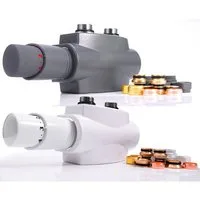 XERSEK Heizkörperthermostat Eck- und Durchgangsform Multiblock für Heizkörper mit Thermostat, (Anschlussarmatur Ventil Heizungszubehör) für Heizkörper und Handtuchtrockner Hahnblock