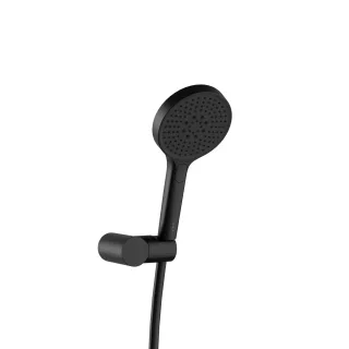 VitrA Core Round Handbrause-Set mit Wandhalterung und Abgang G 1/2" Schwarz Matt,A4591436EXP A4591436EXP