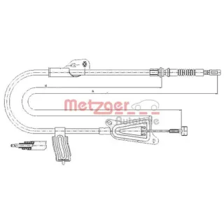Metzger Handbremsseil hinten links Nissan Almera 2 N16