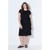 Studio Untold Midikleid Midi-Jerseykleid A-Line Drapierung mit Bindeband