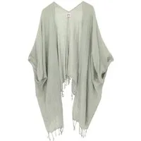 Guru-Shop Kimono Baumwollkimono, Oversize Sommermantel, Poncho -.., alternative Bekleidung