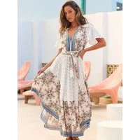 ANNIS Fashion & Accessoires Maxikleid "SANTORINI BREEZE" v. Jaase (1-tlg) Sommerkleid, Viskose