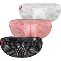 Lau-Fashion Slip Unterhose Transparenter Netz Fishnet Micro Unterwäsche Gay M/L