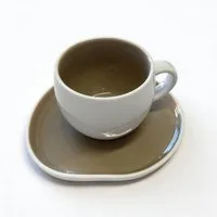 Mulex Tasse AURA Kaffeetassen-Set beige, 12-tlg., Porzellan, spülmaschinengeeignet