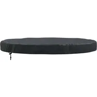 vidaXL Gartenmöbel-Schutzhülle Abdeckung für den Tisch im Freien 92 x 92 x 10 cm Rund Schwarz (1-St)
