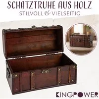 Kingpower Schatzkiste Auswahl Schatztruhe aus Holz mit Schloss Schatzkiste Holztruhe