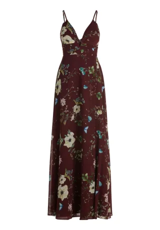 VM by Vera Mont - Abendkleid Dark Red/Green - Gr. - 36