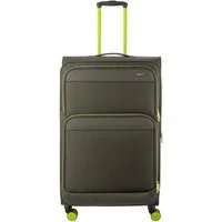 Franky Weichgepäck-Trolley Koffer Gr. L Reisegepäck T27-F Spinner 75er, 4 Doppellenkrollen Rollen, Dehnfalte TSA Schloss