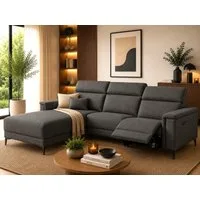 OTTO home Ecksofa LUND, Struktur-Bezug, L-Form, 261cm, man. /elektr. Relaxfunktion, auch mit USB A/C-Anschluss sowie Kopfteilverstellung