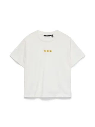 VERO MODA - VMSARA METTE SS TOP BOX JRS NOOS Snow White - Gr. - XL