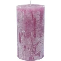 B&S Stumpenkerze Stumpenkerze durchgefärbt rosenholz 15 x Ø 8 cm